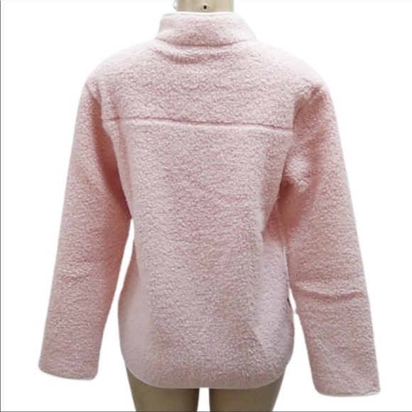 Girls extra small blush Sherpa zip up jacket.  New with tags. - Picture 3 of 6
